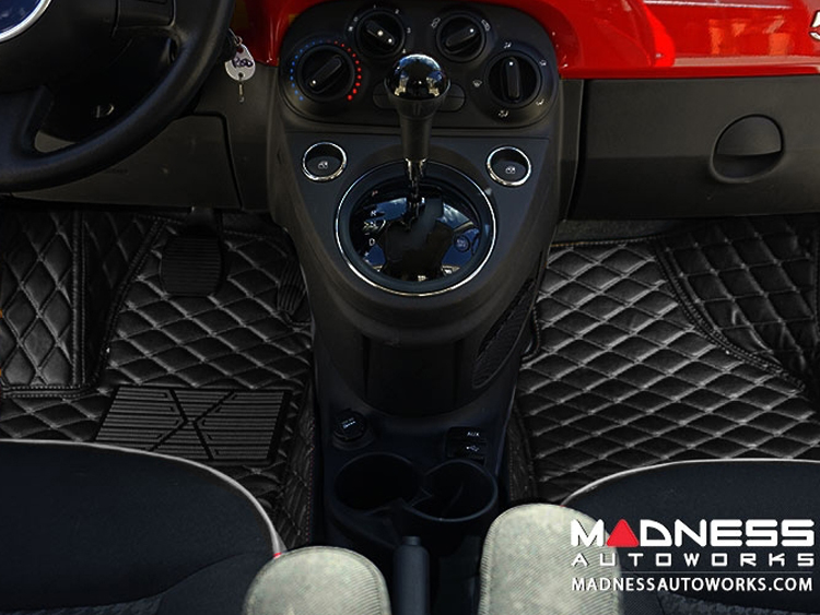 Jeep Renegade Floor Liner Set - Black w/ Black Stitching